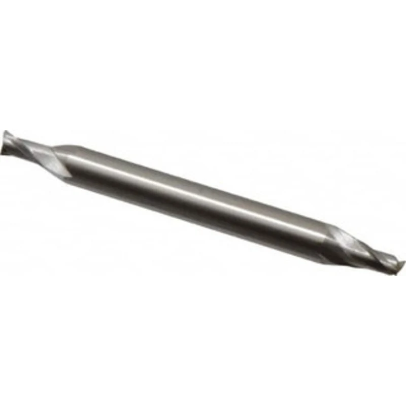 OSG 1/8, 3/16 LOC, 3/16 Shank Diam, 2 OAL, 2 Flute, Cobalt Square End Mill Double End, Uncoated, Spiral Flute, 30 Hel...